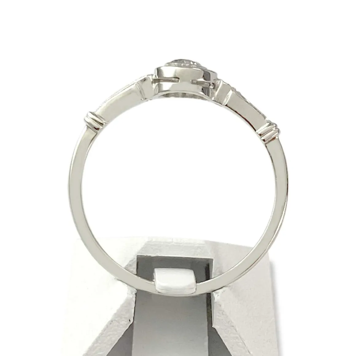 Bague d'occasion or 750 blanc diamants