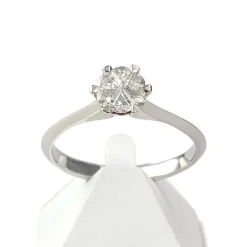 Bague d'occasion or 750 blanc diamants