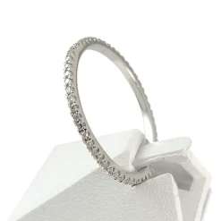 Bague d'occasion or 750 blanc diamants