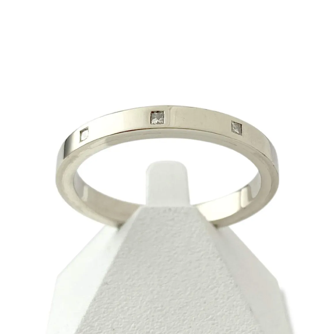 Bague d'occasion or 375 blanc diamants