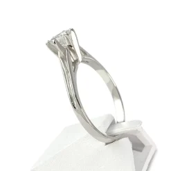 Bague d'occasion or 750 blanc diamant