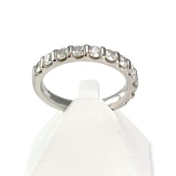 Bague d'occasion or 750 blanc diamants