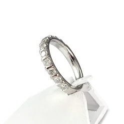 Bague d'occasion or 750 blanc diamants