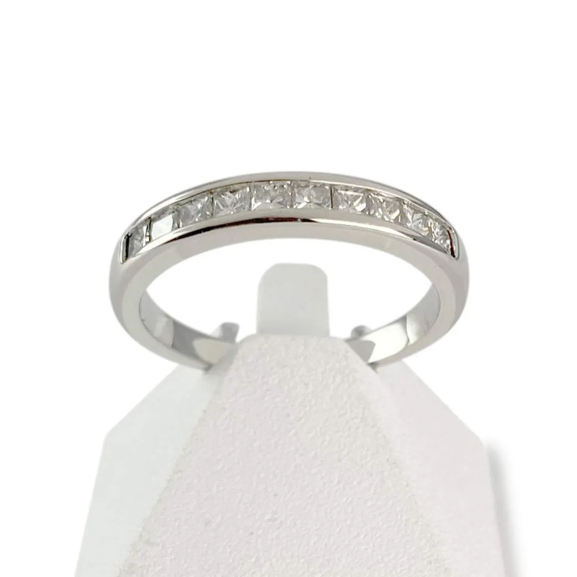 Bague d'occasion or 750 blanc diamants