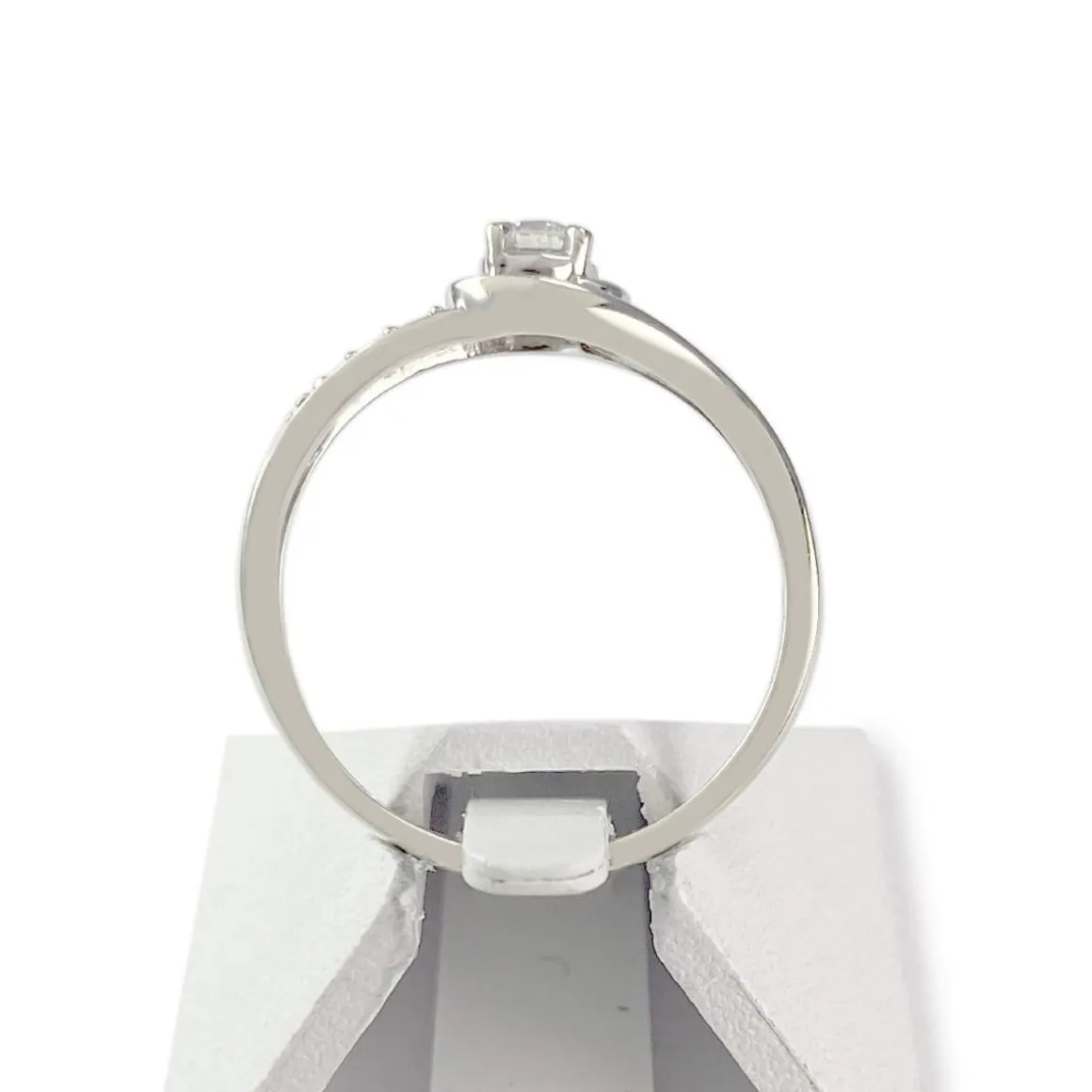 Bague d'occasion or 375 blanc diamantS et rubis