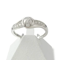 Bague d'occasion or 375 blanc diamantS et rubis
