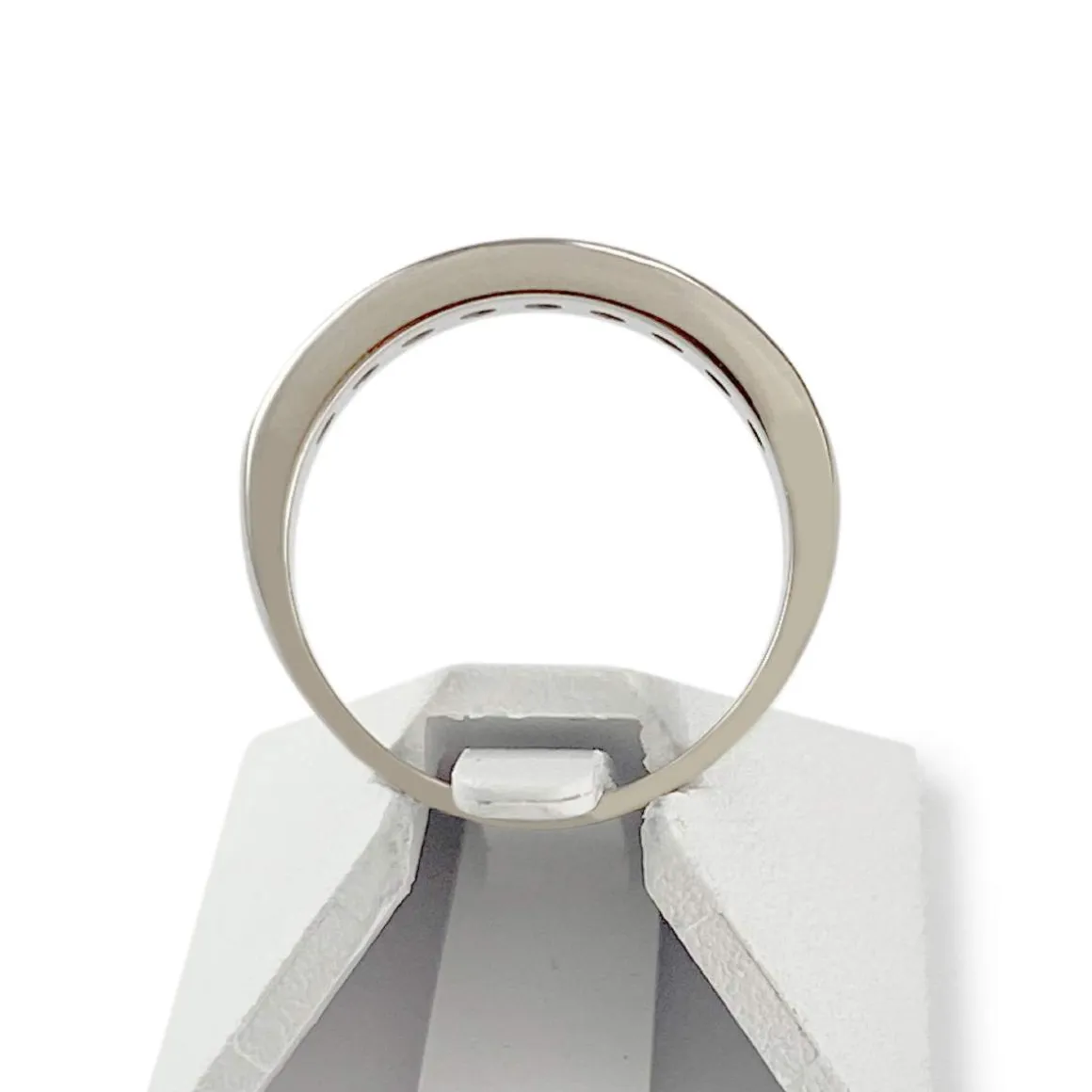 Bague d'occasion or 750 blanc diamants