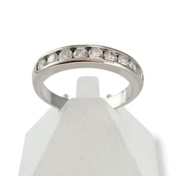 Bague d'occasion or 750 blanc diamants