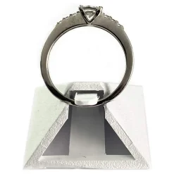 Bague d'occasion or 750 blanc diamant