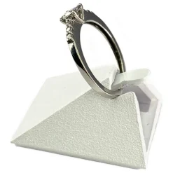 Bague d'occasion or 750 blanc diamant