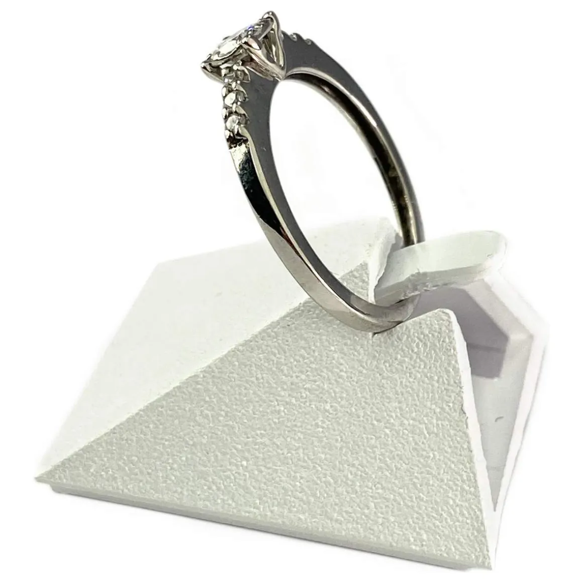 Bague d'occasion or 750 blanc diamant