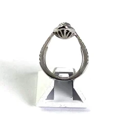 Bague d'occasion or 750 blanc diamants