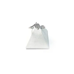 Bague d'occasion or 750 blanc diamant