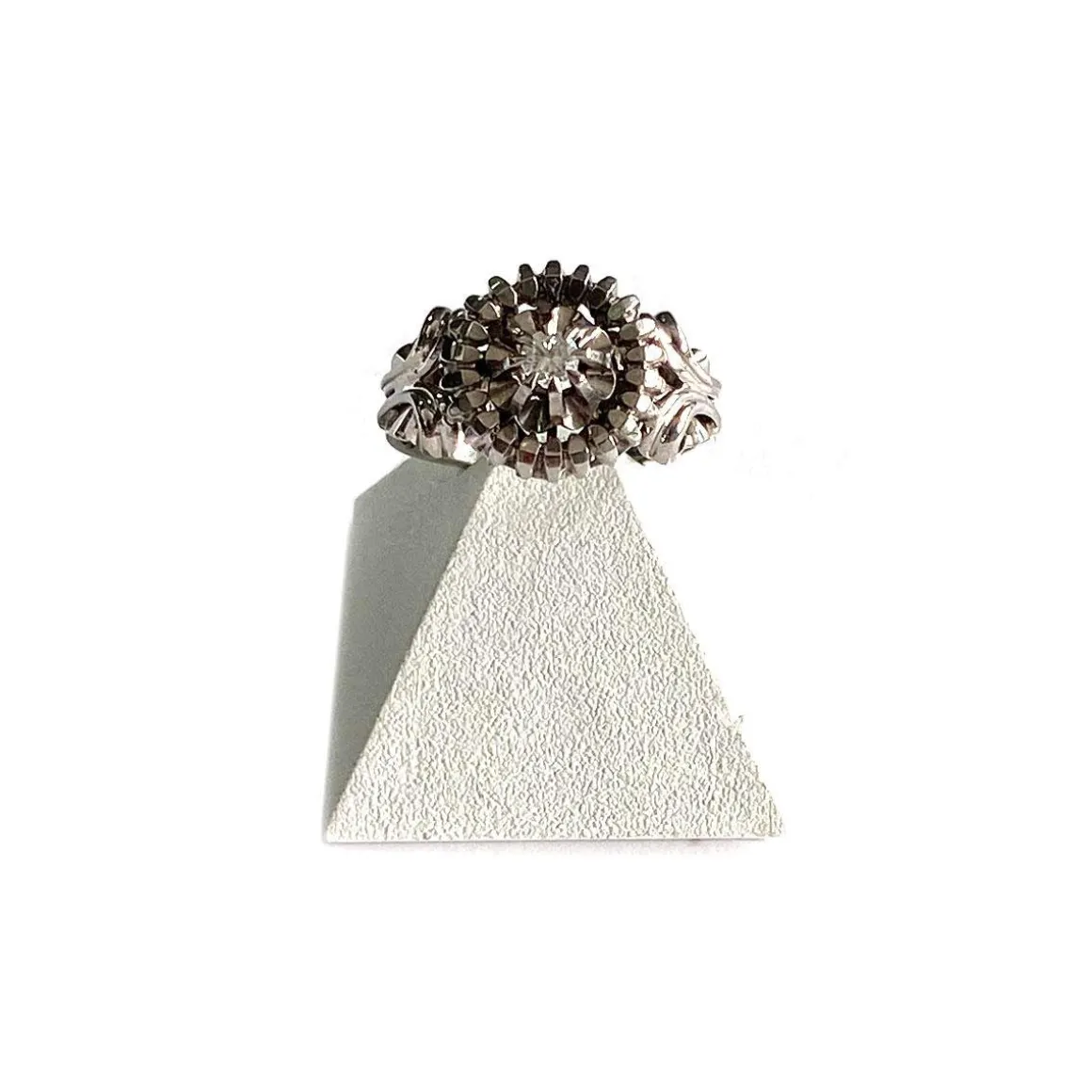 Bague d'occasion or 750 blanc diamant