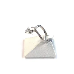 Bague d'occasion or 750 blanc diamants