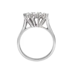 Bague d'occasion or 750 blanc diamant