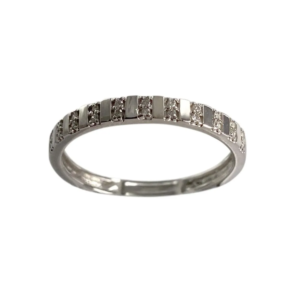 Bague d'occasion or 375 blanc diamants
