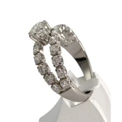 Bague d'occasion or 750 blanc diamants