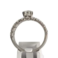 Bague d'occasion or 750 blanc diamants