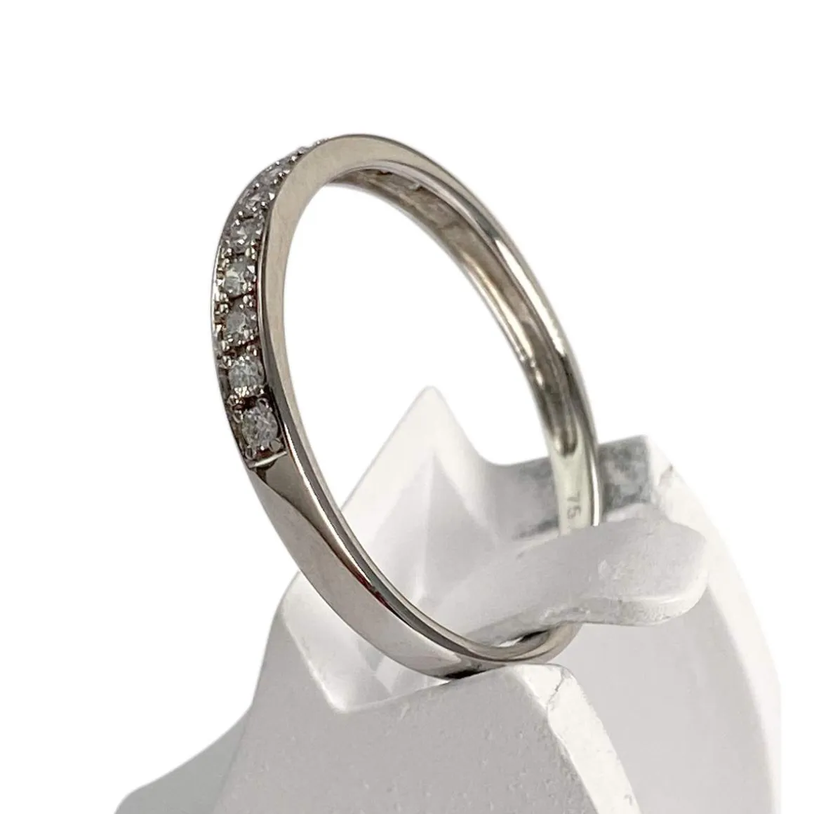 Bague d'occasion or 750 blanc diamants