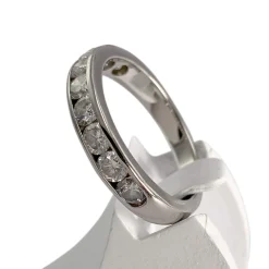 Bague d'occasion or 750 blanc diamants