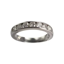 Bague d'occasion or 750 blanc diamants