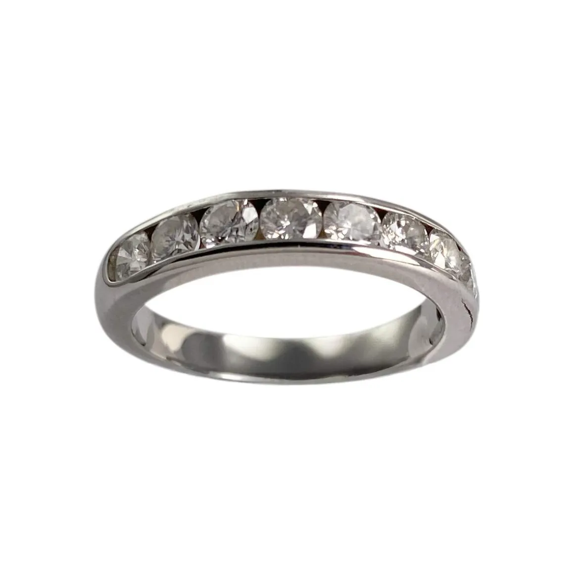Bague d'occasion or 750 blanc diamants