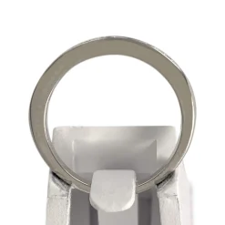 Bague d'occasion or 750 blanc diamant