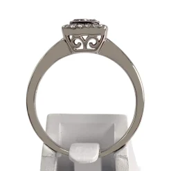 Bague d'occasion or 750 blanc diamants