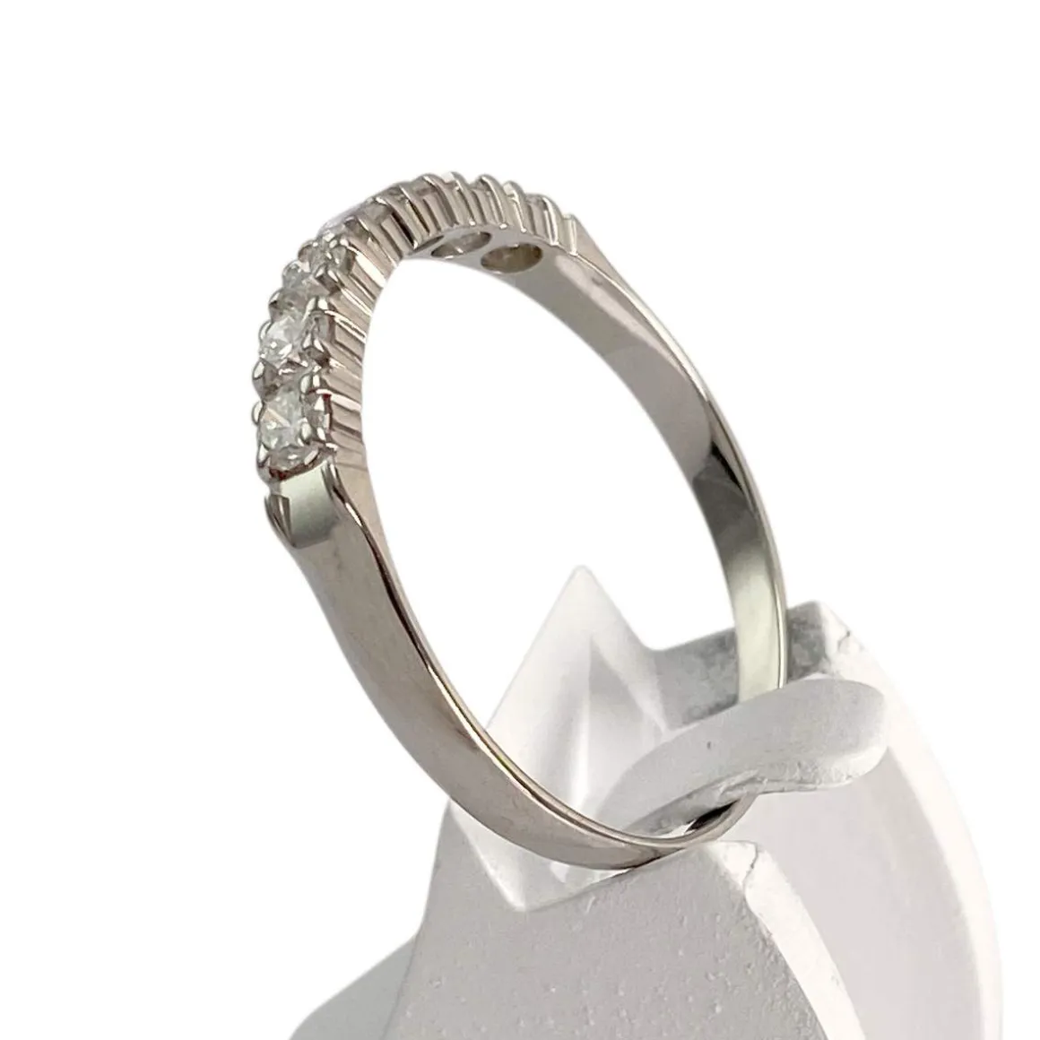 Bague d'occasion or 750 blanc diamant