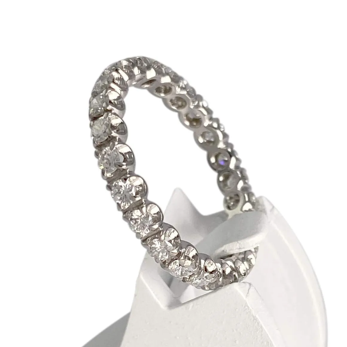 Bague d'occasion or 750 blanc diamants