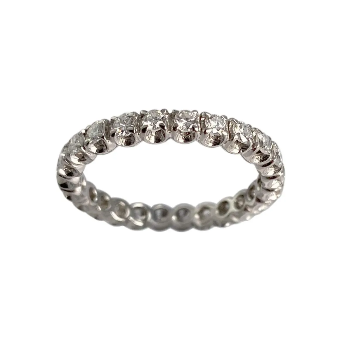 Bague d'occasion or 750 blanc diamants
