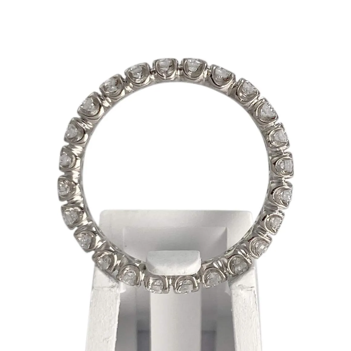 Bague d'occasion or 750 blanc diamants
