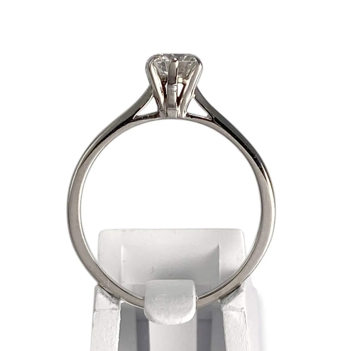 Bague d'occasion or 750 blanc diamant