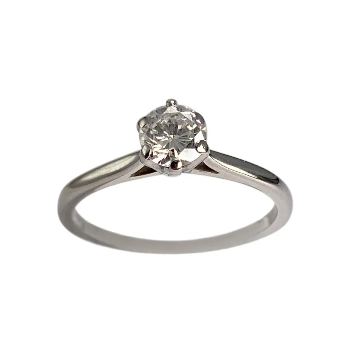 Bague d'occasion or 750 blanc diamant
