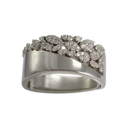 Bague d'occasion or 375 blanc diamant