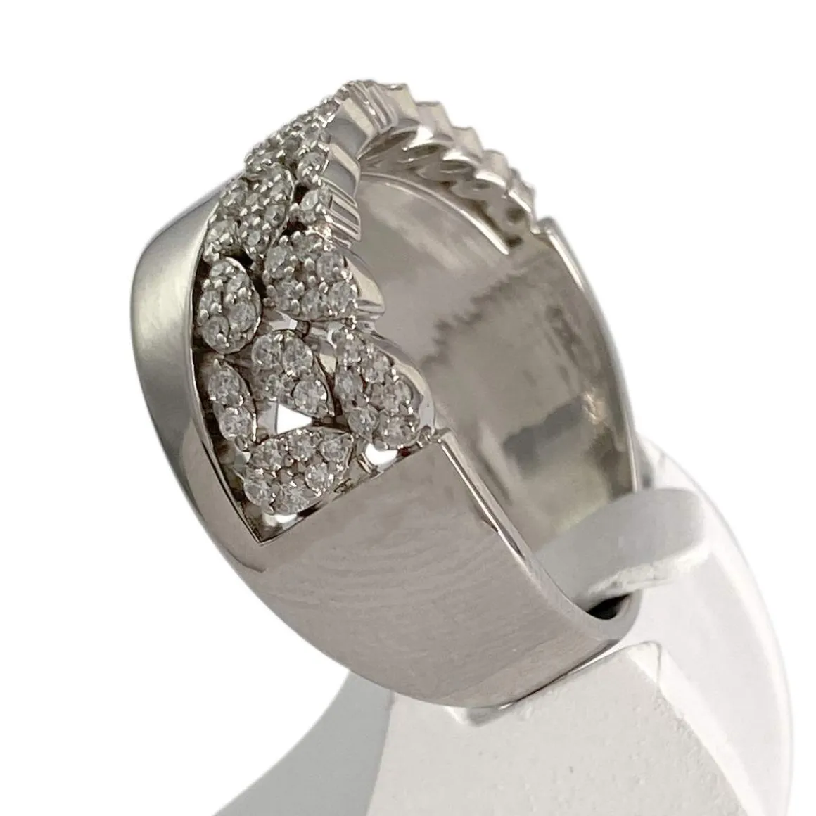 Bague d'occasion or 375 blanc diamant