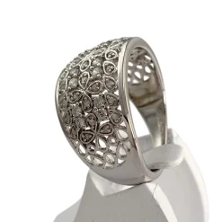 Bague d'occasion or 375 blanc diamants