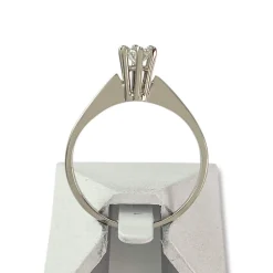 Bague d'occasion or 750 blanc diamant