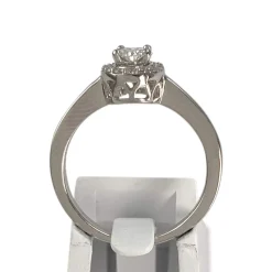 Bague d'occasion or 750 blanc diamants