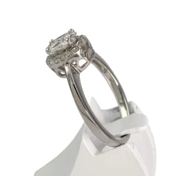 Bague d'occasion or 750 blanc diamants