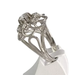 Bague d'occasion or 750 blanc diamants