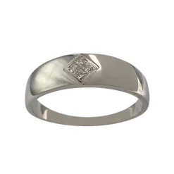 Bague d'occasion or 585 blanc diamant