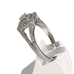 Bague d'occasion or 750 blanc diamant diamant diamant