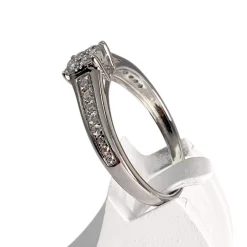 Bague d'occasion or 375 blanc diamants