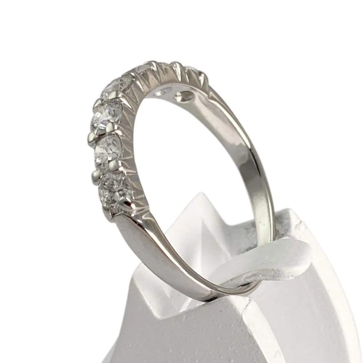 Bague d'occasion or 750 blanc diamants