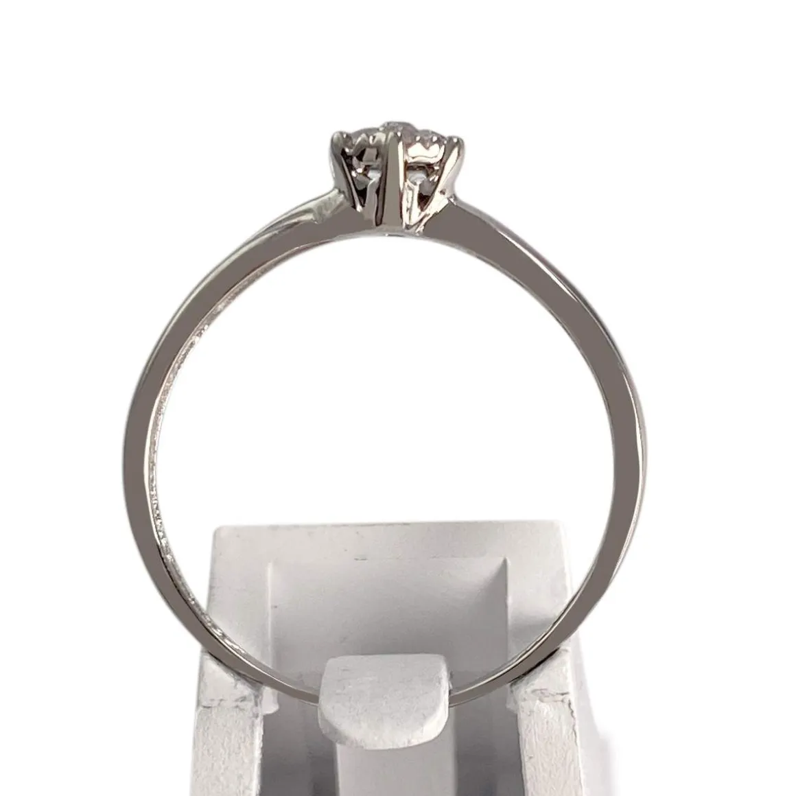Bague d'occasion or 750 blanc diamants