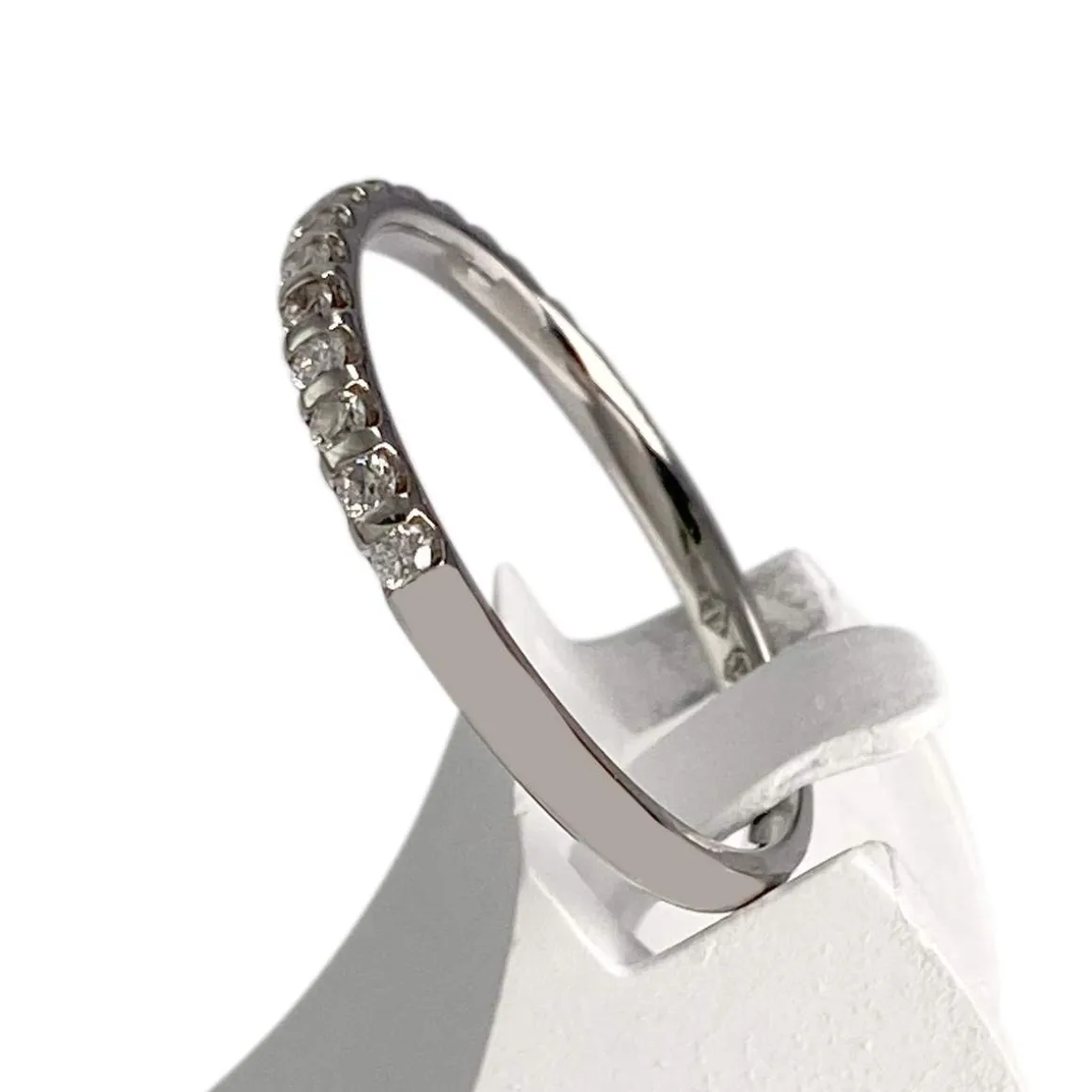 Bague d'occasion or 750 blanc diamants