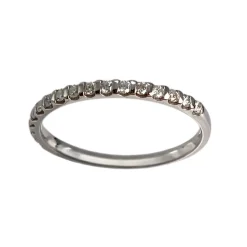 Bague d'occasion or 750 blanc diamants