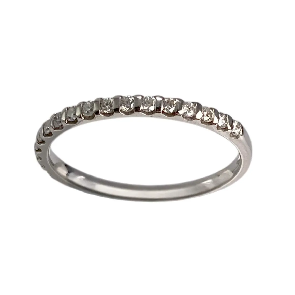 Bague d'occasion or 750 blanc diamants